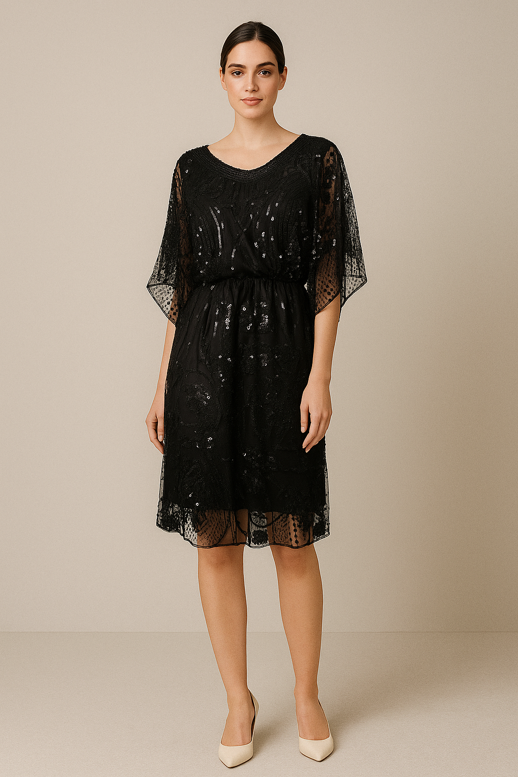 ✨ Noir Sequin Elegance Dress