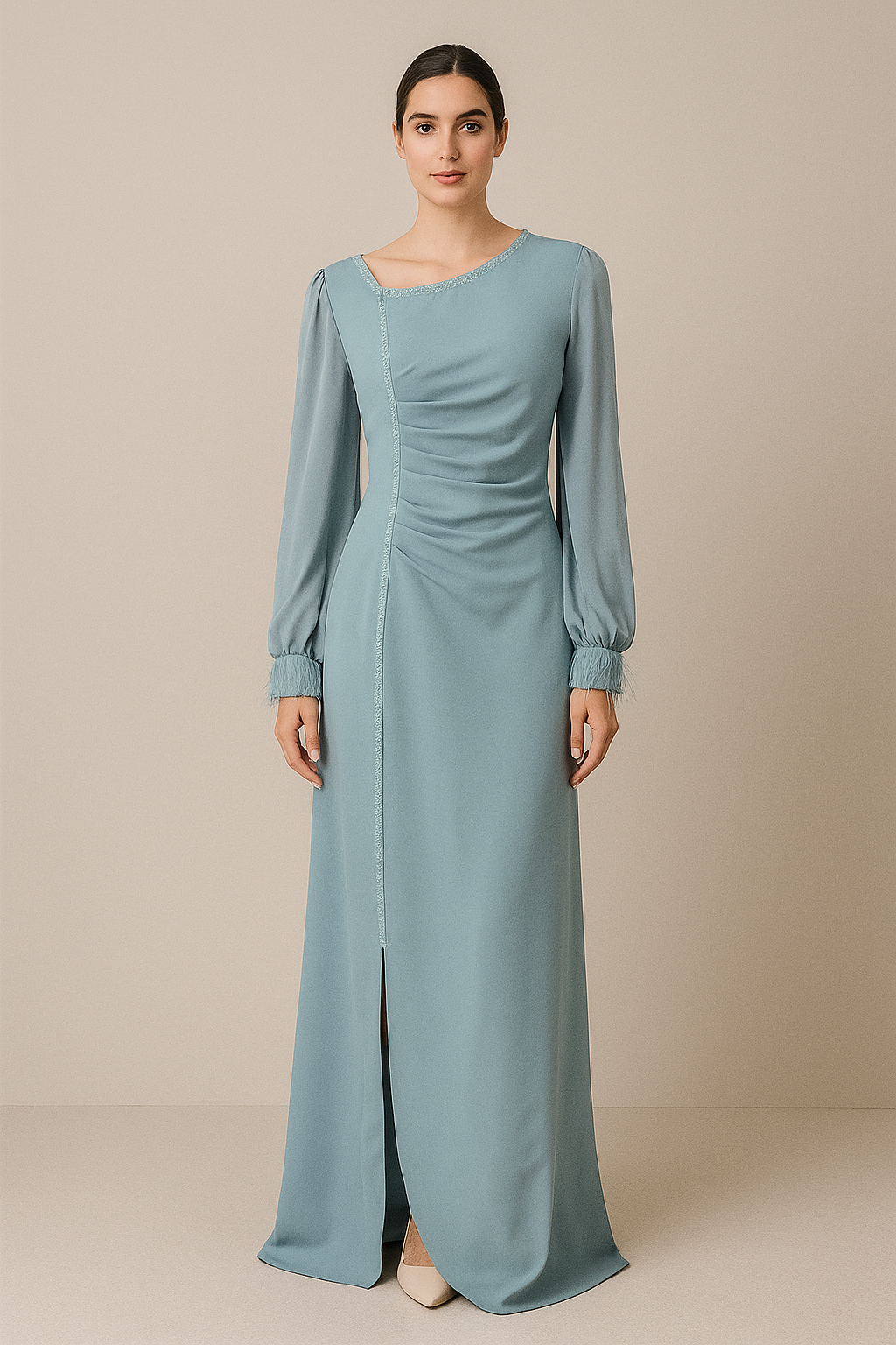 Celeste Ruched Evening Gown